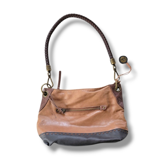 The Sak | Cute Brown Leather Braided Strap Shoulder Bag (OS) - Picture 5 of 16